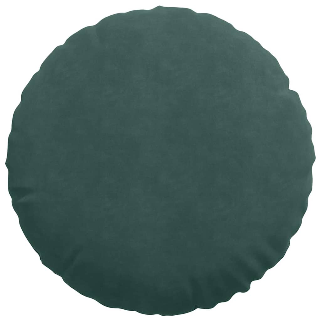 Zitkussens 2 pcs Donkergroen Ø 40 x 13 cm Fluweel