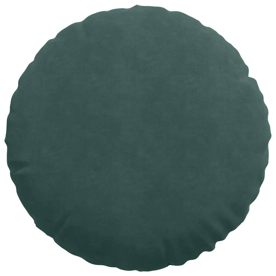 Zitkussens 2 pcs Donkergroen Ø 40 x 13 cm Fluweel