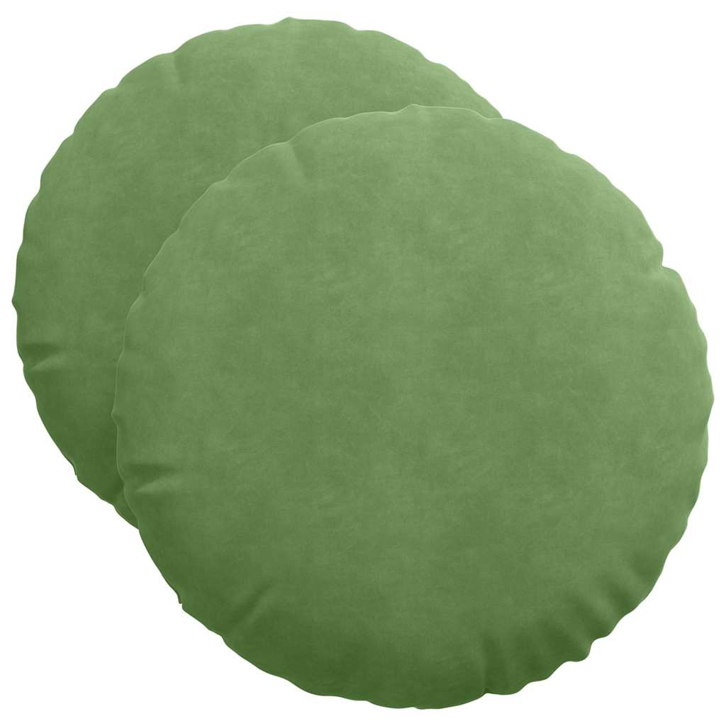 Zitkussens 2 pcs Lichtgroen Ø 40 x 13 cm Fluweel