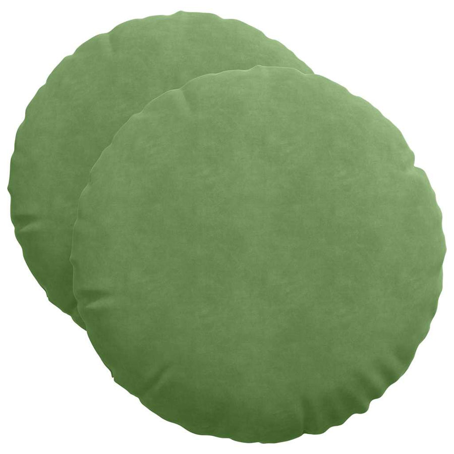 Zitkussens 2 pcs Lichtgroen Ø 40 x 13 cm Fluweel