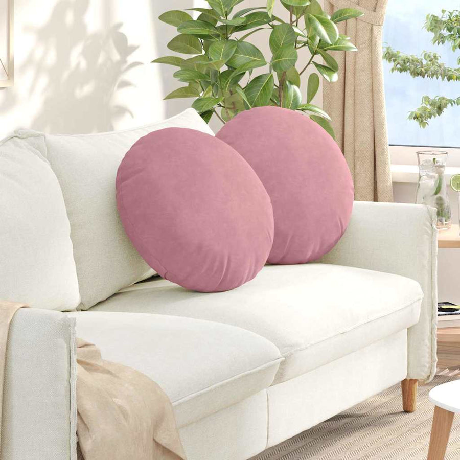 Zitkussens 2 pcs Roze Ø 40 x 13 cm Fluweel