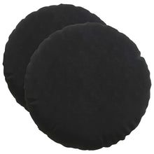 Zitkussens 2 pcs Zwart Ø 40 x 13 cm Fluweel