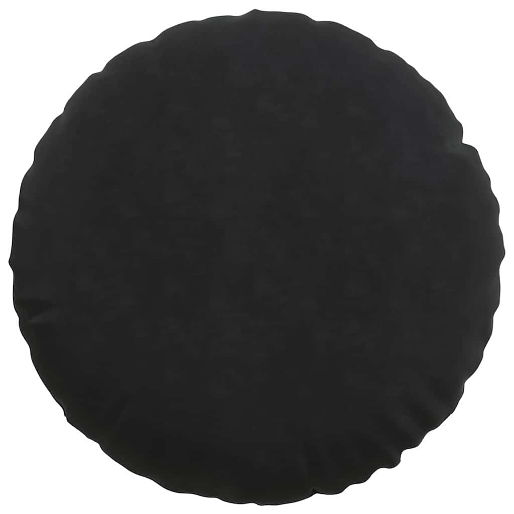 Zitkussens 2 pcs Zwart Ø 40 x 13 cm Fluweel