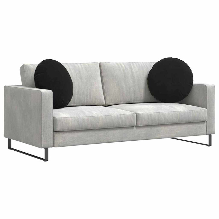 Zitkussens 2 pcs Zwart Ø 40 x 13 cm Fluweel