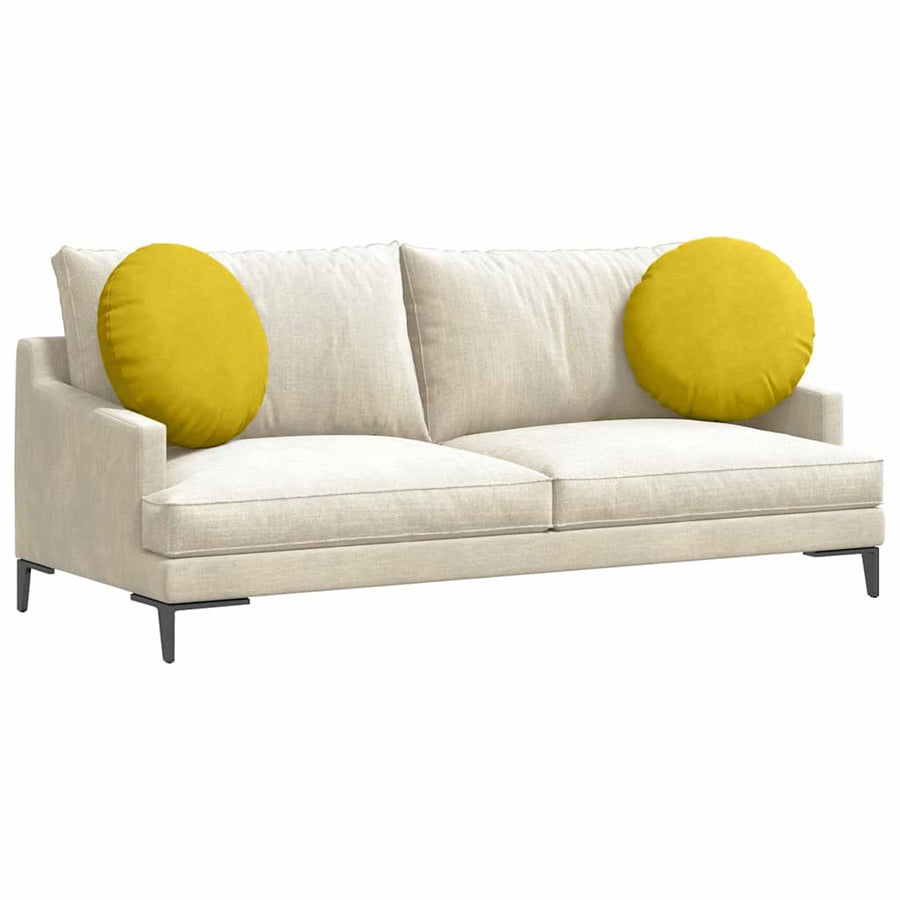 Zitkussens 2 pcs Geel Ø 40 x 13 cm Fluweel