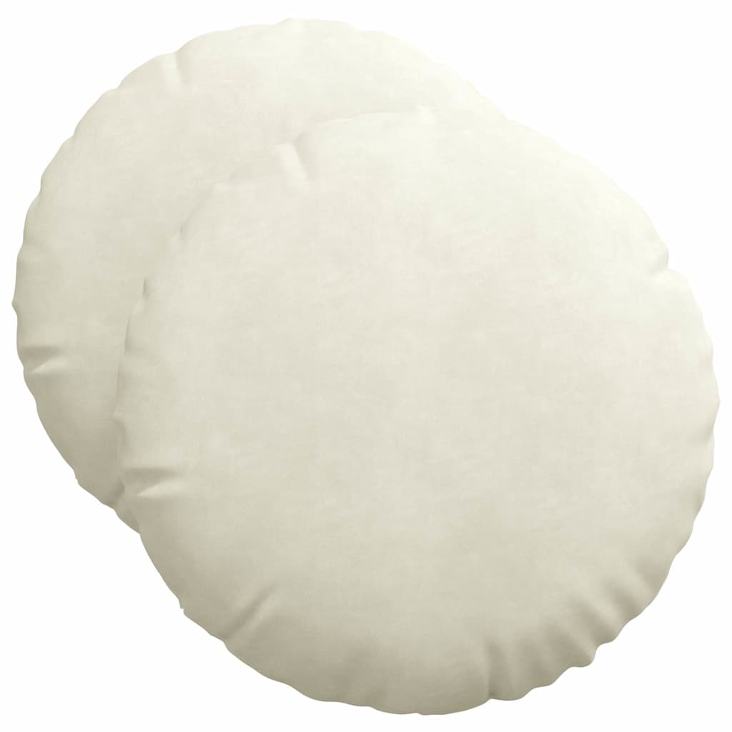 Zitkussens 2 pcs Crème Ø 40 x 13 cm Fluweel