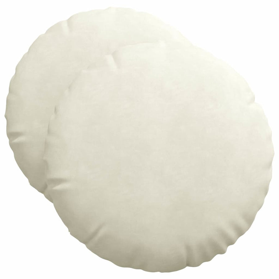 Zitkussens 2 pcs Crème Ø 40 x 13 cm Fluweel
