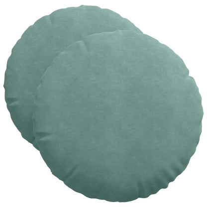 Zitkussens 2 pcs Zeegroen Ø 40 x 13 cm Fluweel