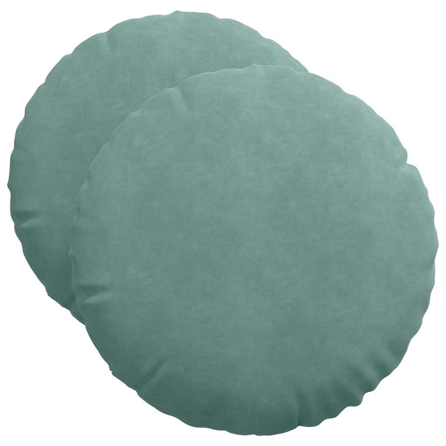 Zitkussens 2 pcs Zeegroen Ø 40 x 13 cm Fluweel