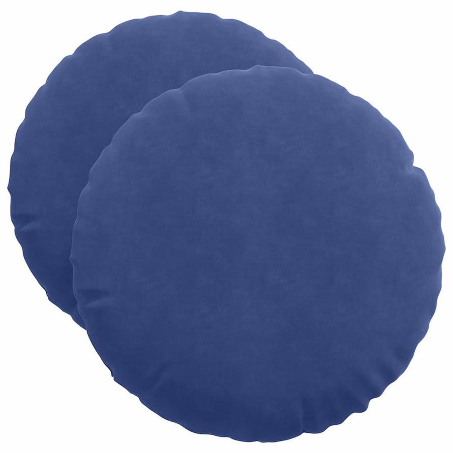Zitkussens 2 pcs Politieblauw Ø 40 x 13 cm Fluweel