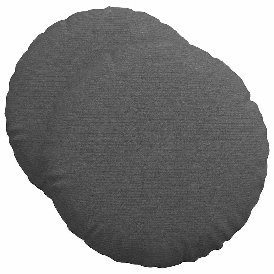 Zitkussens 2 pcs Donkergrijs Ø 50 cm Katoen Stof