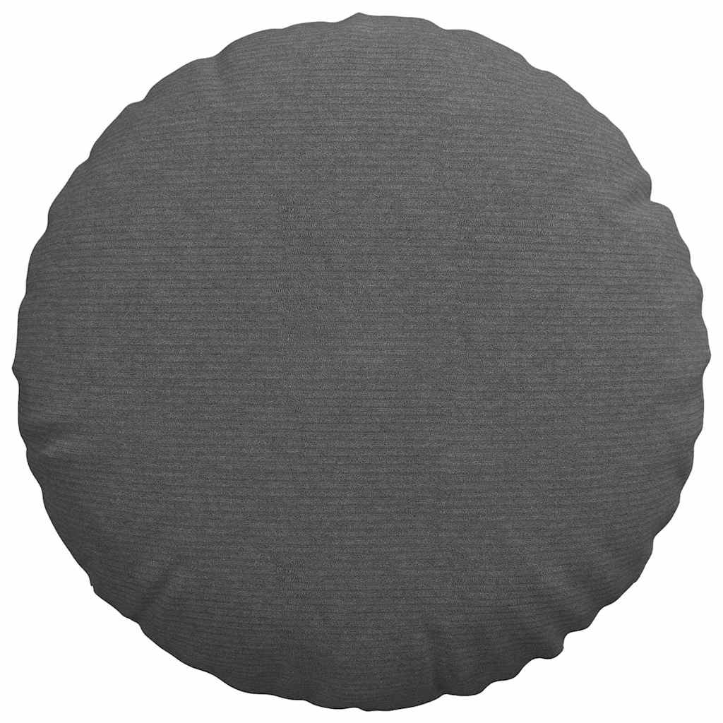 Zitkussens 2 pcs Donkergrijs Ø 50 cm Katoen Stof