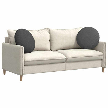 Zitkussens 2 pcs Donkergrijs Ø 50 cm Katoen Stof