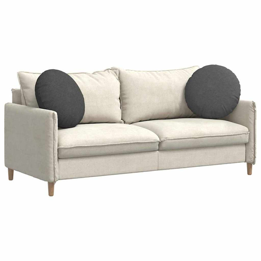 Zitkussens 2 pcs Donkergrijs Ø 50 cm Katoen Stof