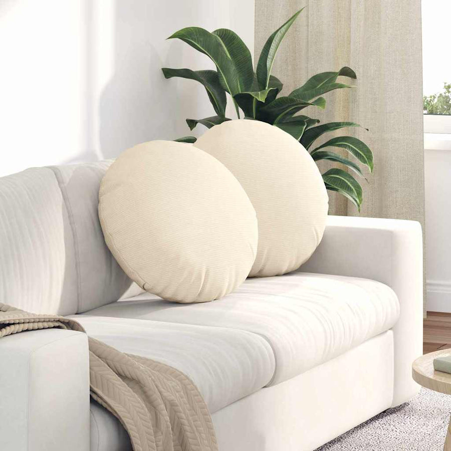 Zitkussens 2 pcs Crème Ø 50 cm Katoen Stof