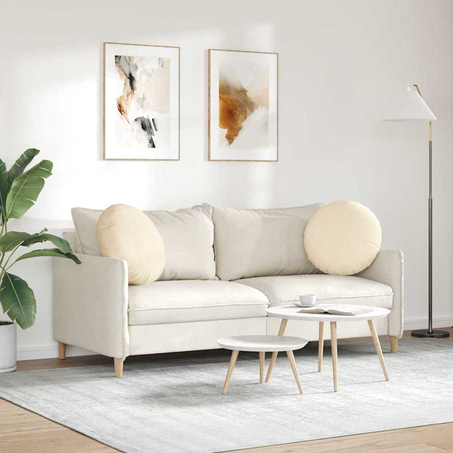 Zitkussens 2 pcs Crème Ø 50 cm Katoen Stof