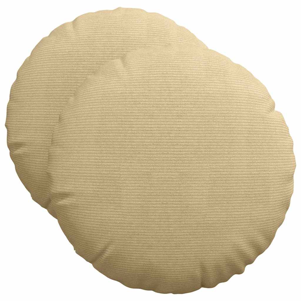 Zitkussens 2 pcs Grijs groen Ø 50 cm Katoen Stof