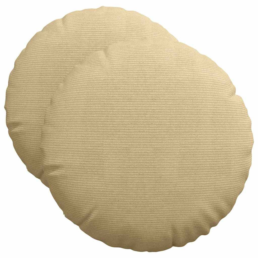 Zitkussens 2 pcs Grijs groen Ø 50 cm Katoen Stof