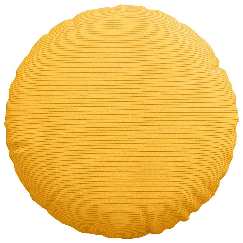 Zitkussens 2 pcs Lichtgeel Ø 50 cm Katoen Stof