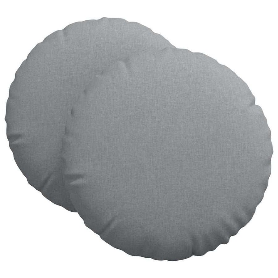 Zitkussens 2 pcs Lichtgrijs Ø60 x 21 cm Stof