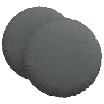 Zitkussens 2 pcs Donkergrijs Ø60 x 21 cm Stof