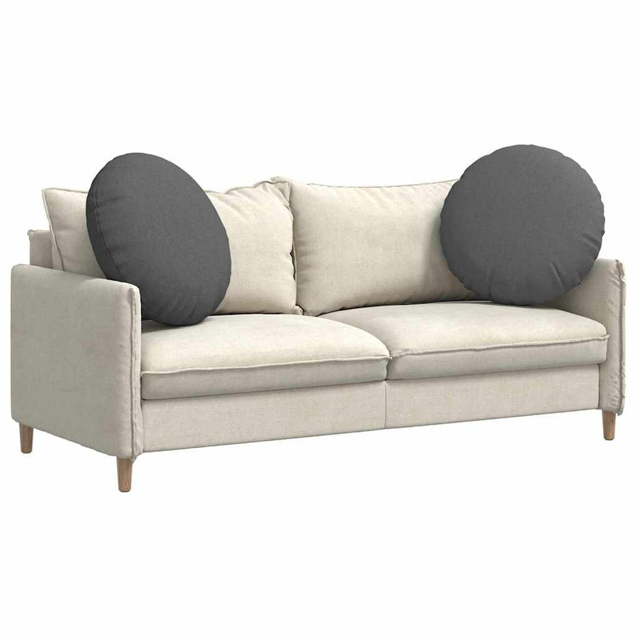 Zitkussens 2 pcs Donkergrijs Ø60 x 21 cm Stof