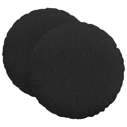 Zitkussens 2 pcs Zwart Ø60 x 21 cm Stof