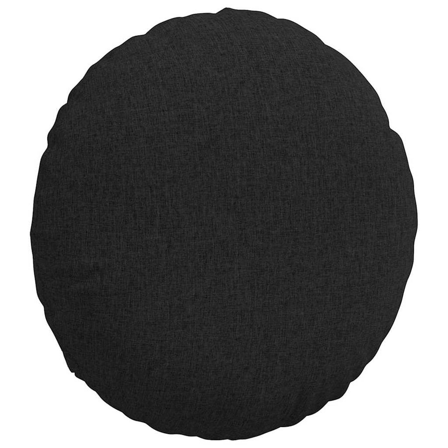 Zitkussens 2 pcs Zwart Ø60 x 21 cm Stof