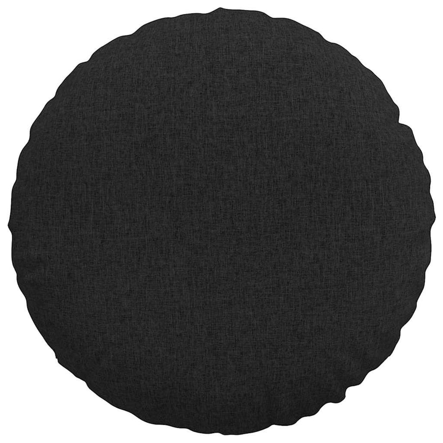 Zitkussens 2 pcs Zwart Ø60 x 21 cm Stof