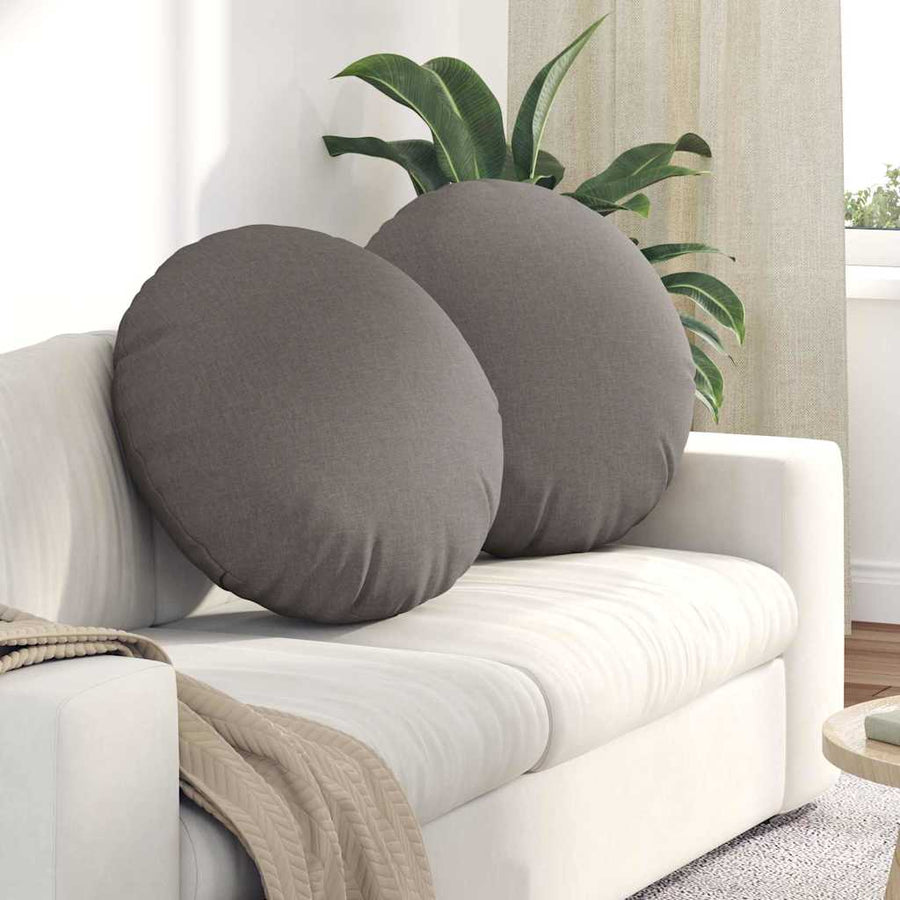 Zitkussens 2 pcs Taupe Ø60 x 21 cm Stof