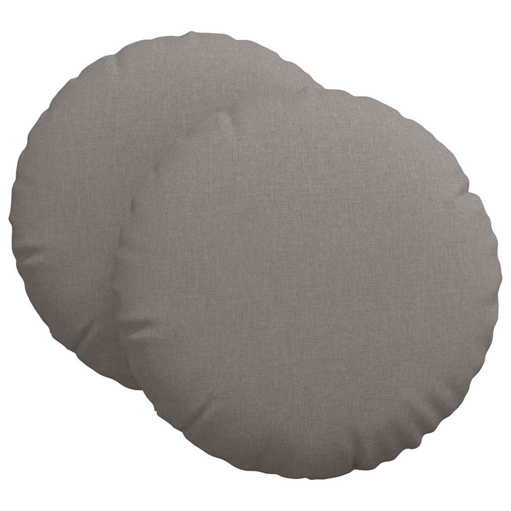 Zitkussens 2 pcs Taupe Ø60 x 21 cm Stof