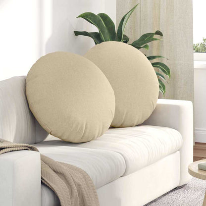 Zitkussens 2 pcs Crème Ø60 x 21 cm Stof