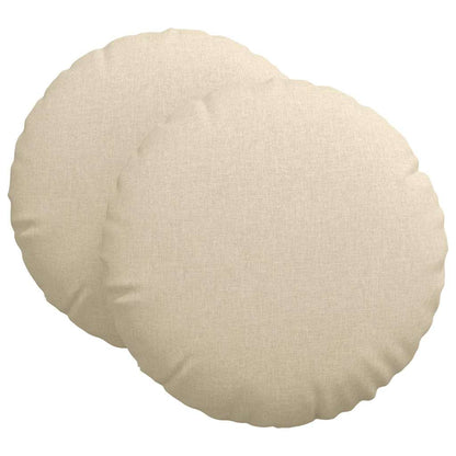 Zitkussens 2 pcs Crème Ø60 x 21 cm Stof