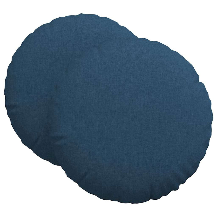 Zitkussens 2 pcs Blauw Ø60 x 21 cm Stof