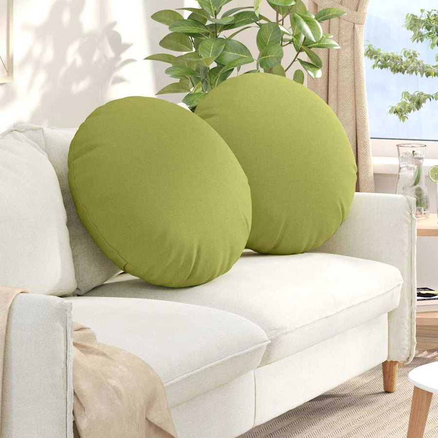 Zitkussens 2 pcs Lichtgroen Ø60 x 21 cm Stof