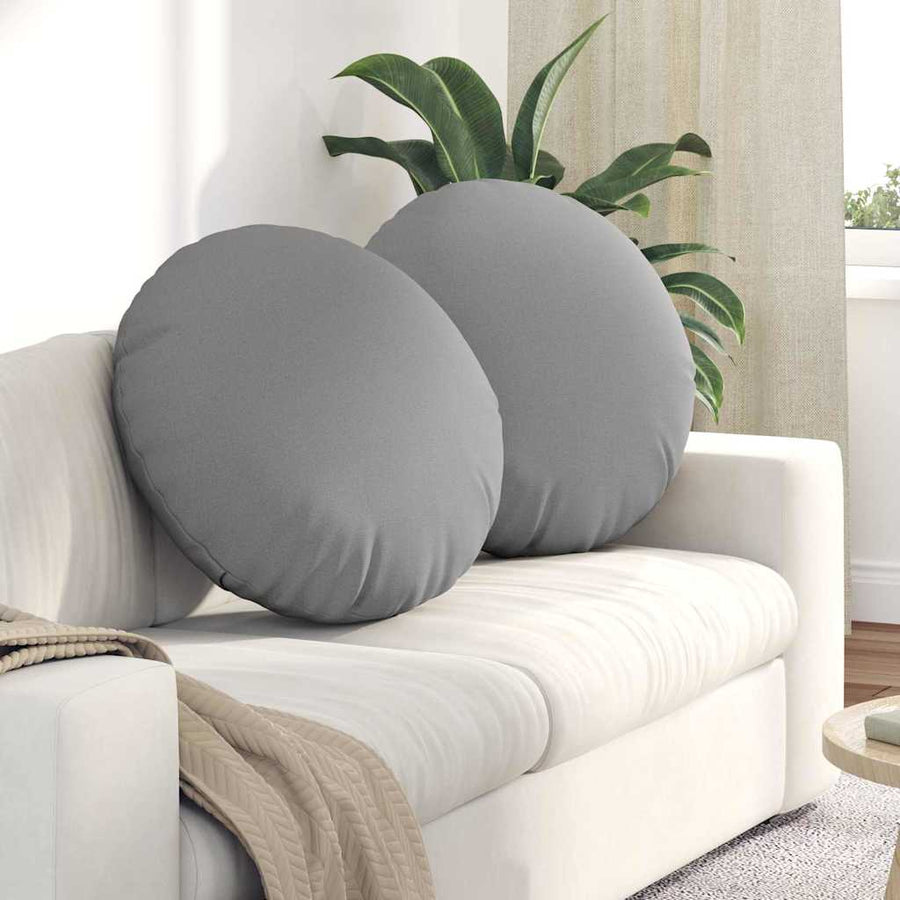Zitkussens 2 pcs Wolkengrijs Ø60 x 21 cm Stof