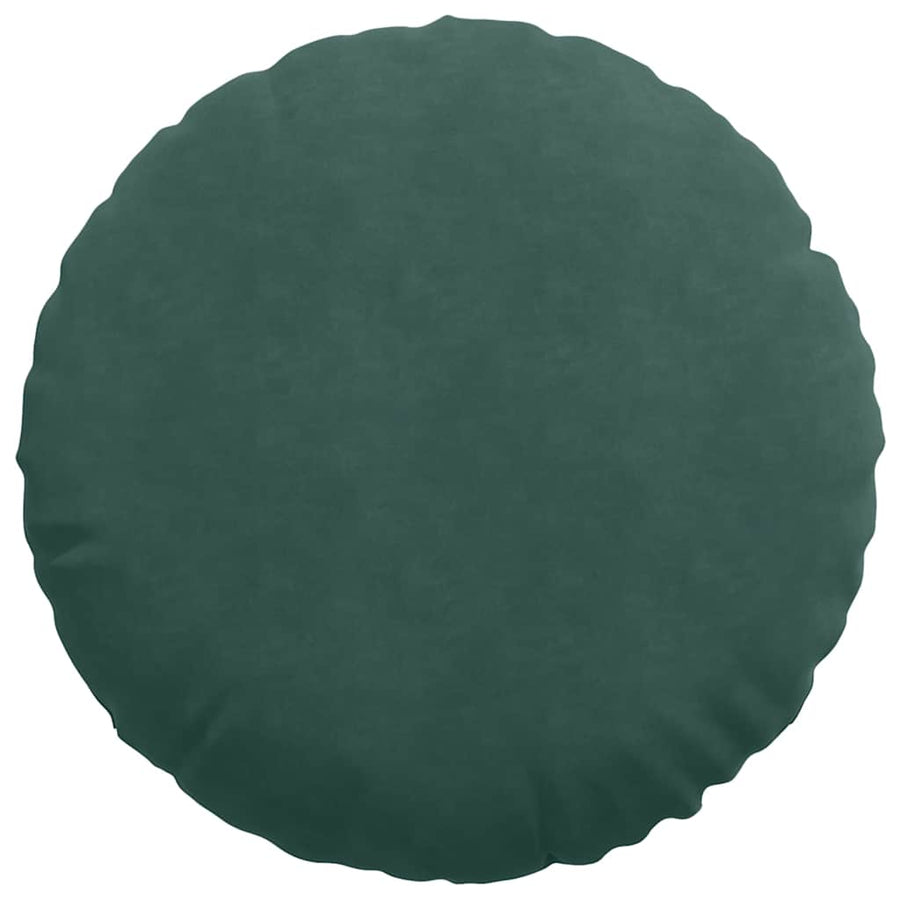 Zitkussens 2 pcs Donkergroen Ø 40 x 13 cm Fluweel