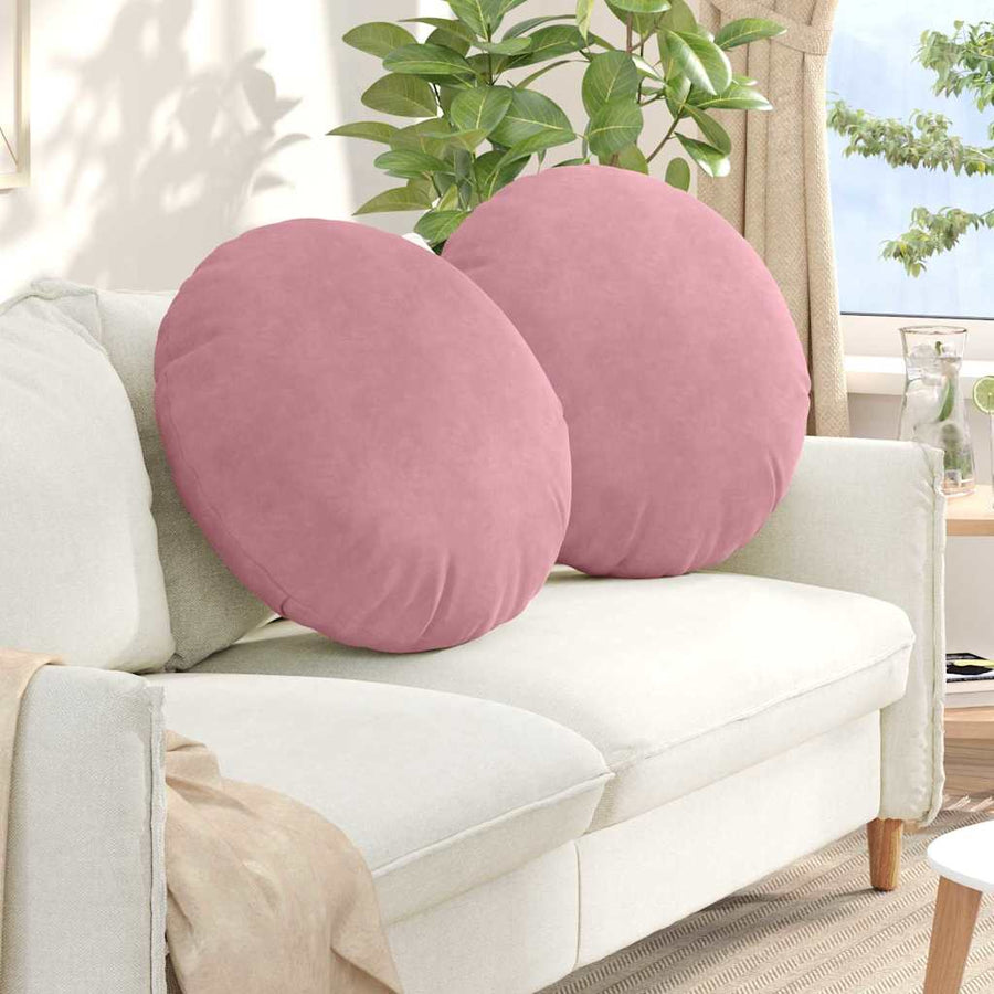 Zitkussens 2 pcs Roze Ø 40 x 13 cm Fluweel