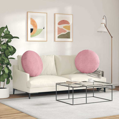 Zitkussens 2 pcs Roze Ø 40 x 13 cm Fluweel