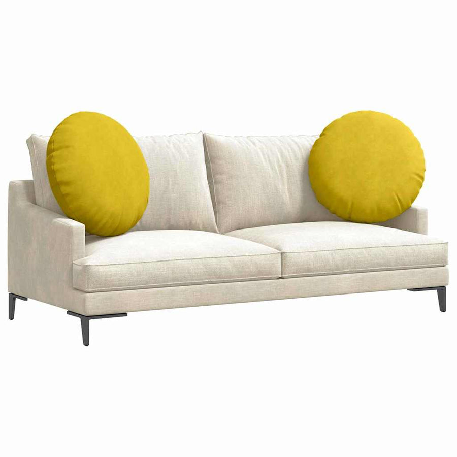 Zitkussens 2 pcs Geel Ø 40 x 13 cm Fluweel