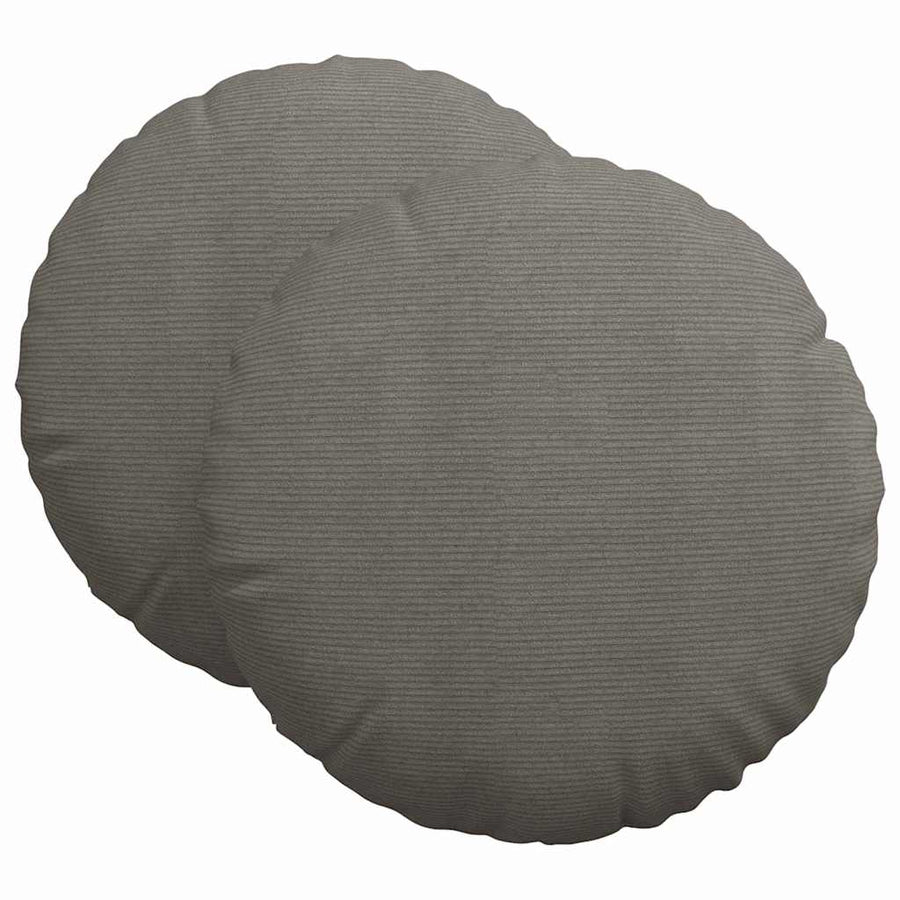 Zitkussens 2 pcs Lichtgrijs Ø 60 cm Katoen Stof