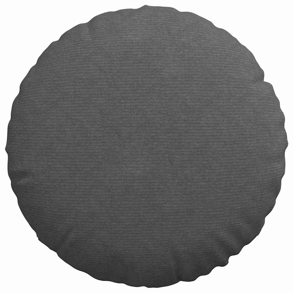 Zitkussens 2 pcs Donkergrijs Ø 60 cm Katoen Stof