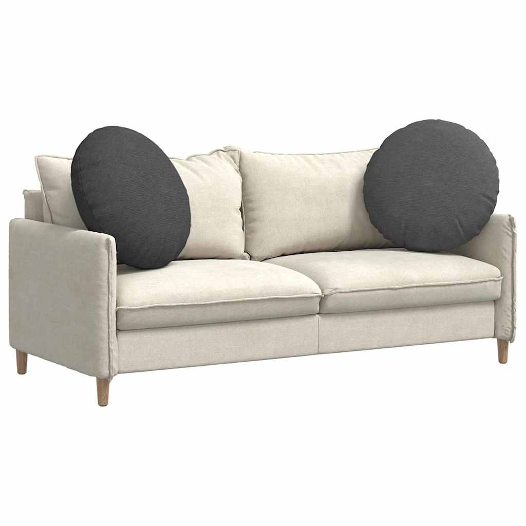 Zitkussens 2 pcs Donkergrijs Ø 60 cm Katoen Stof