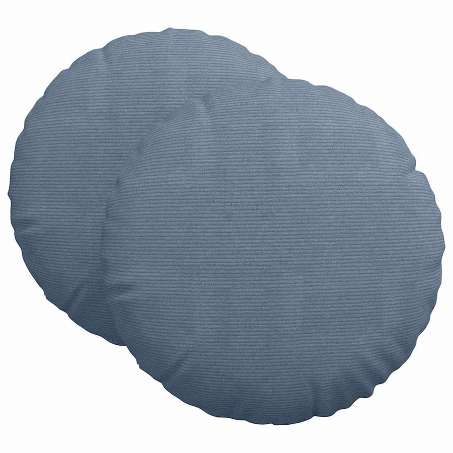 Zitkussens 2 pcs Blauw Ø 60 cm Katoen Stof