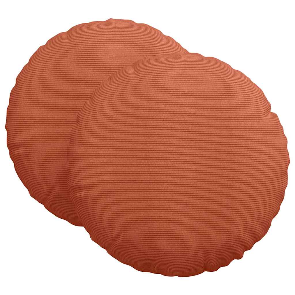 Zitkussens 2 pcs Rood-oranje Ø 60 cm Katoen Stof