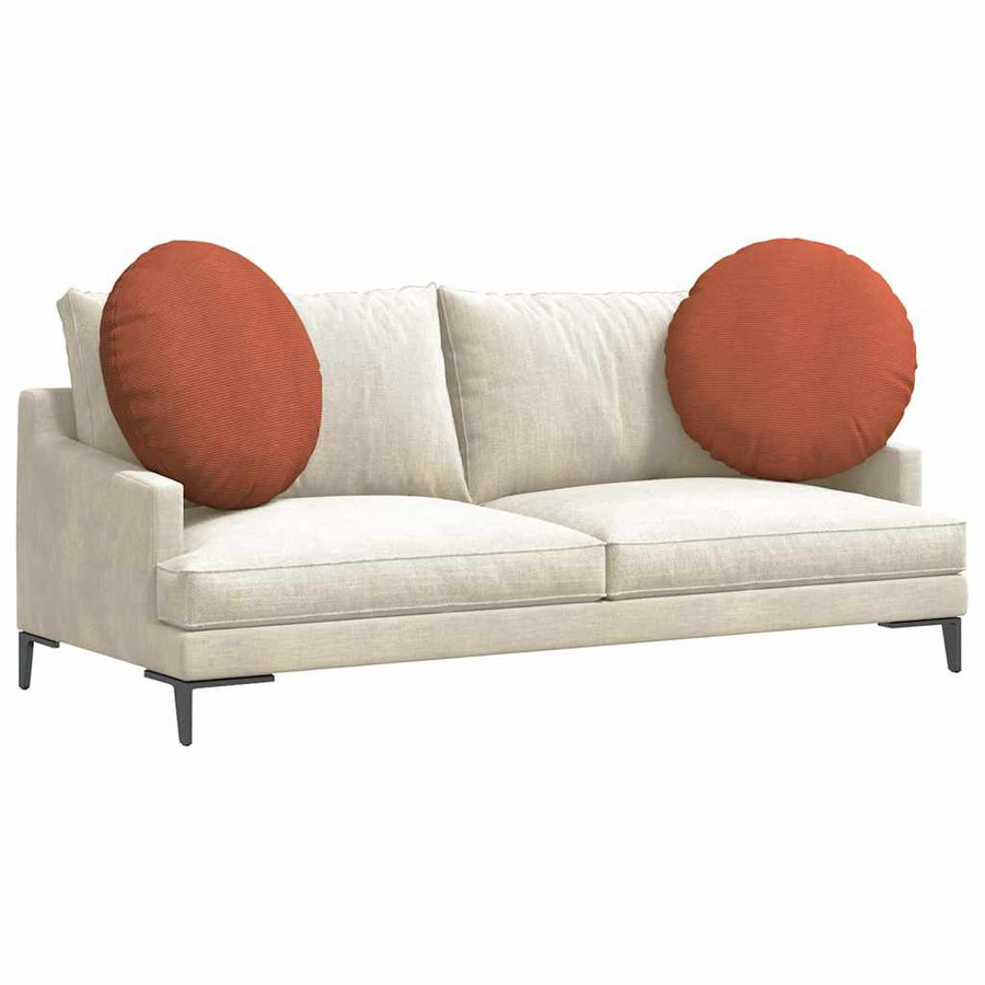Zitkussens 2 pcs Rood-oranje Ø 60 cm Katoen Stof