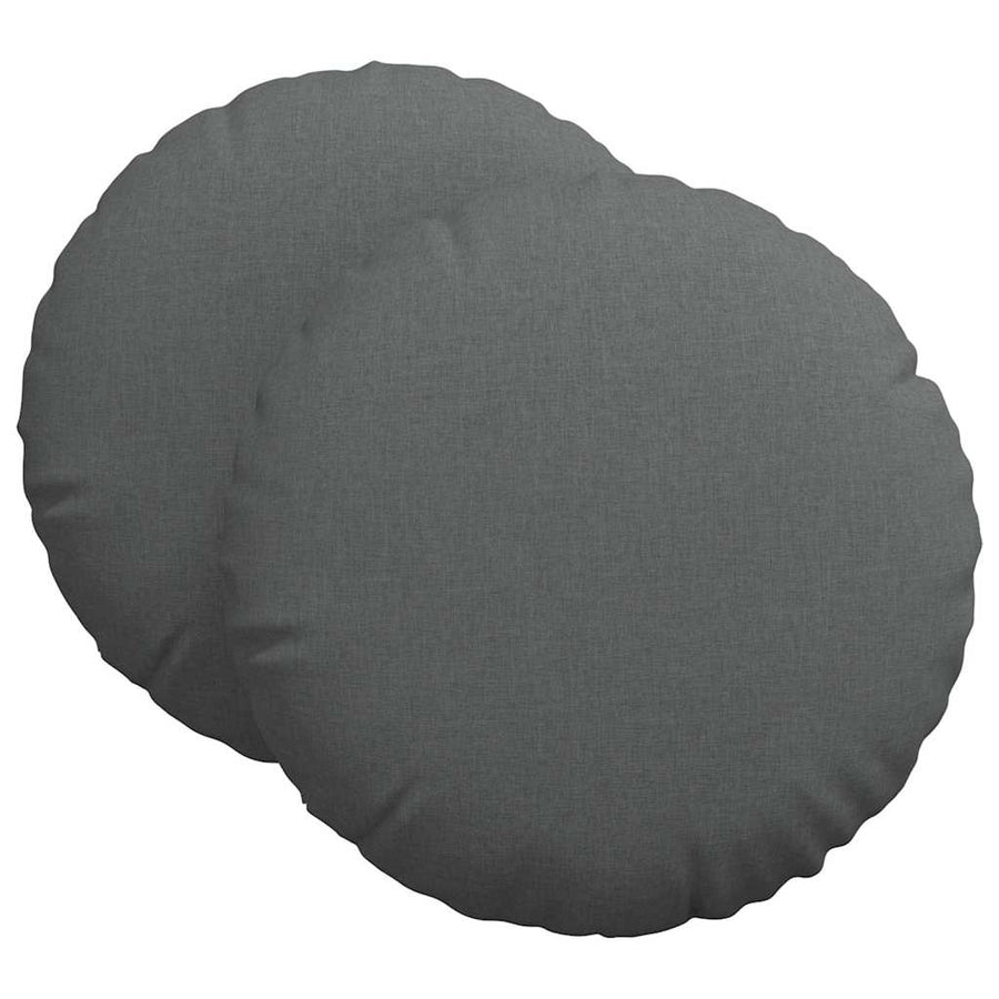 Zitkussens 2 pcs Donkergrijs Ø80 x 29 cm Stof