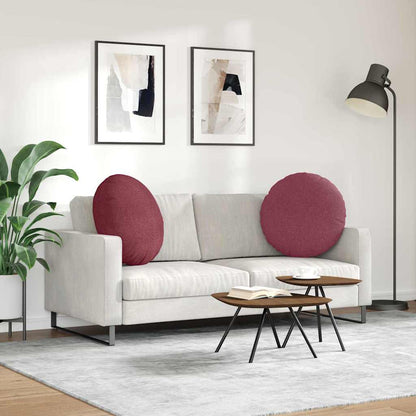 Zitkussens 2 pcs Wijnrood Ø80 x 29 cm Stof