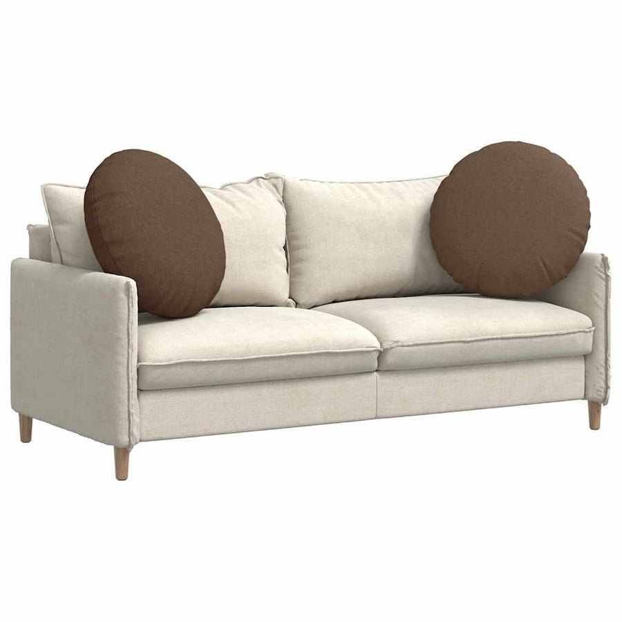 Zitkussens 2 pcs Bruin Ø80 x 29 cm Stof