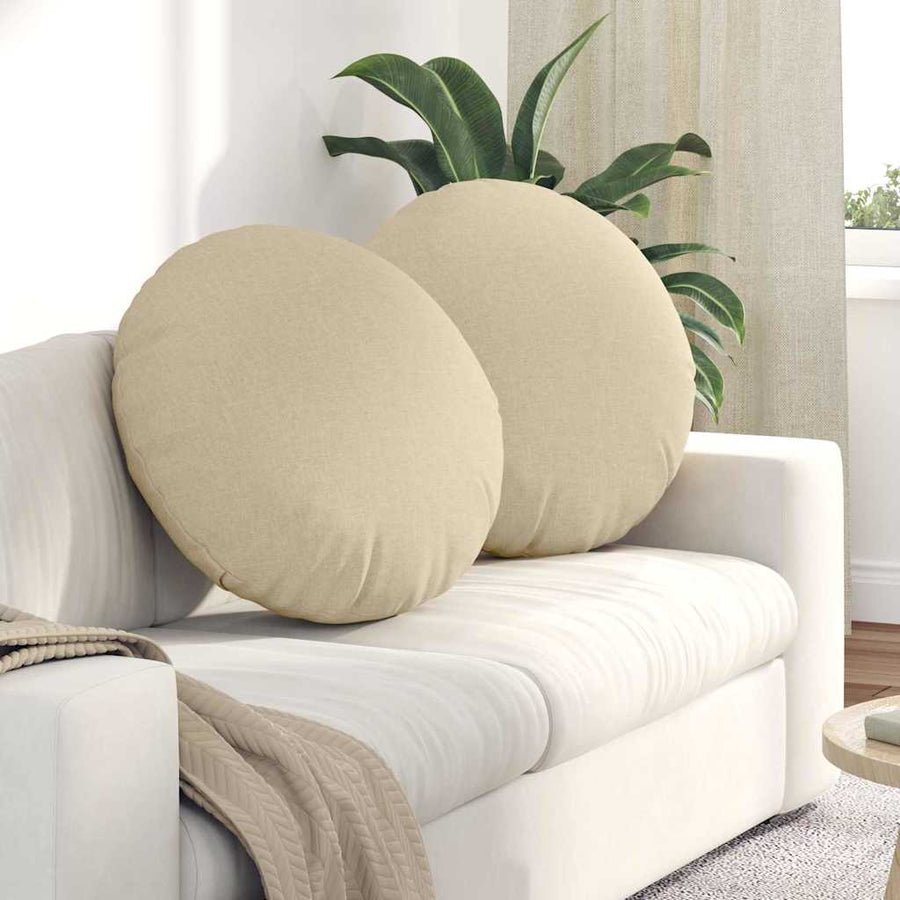 Zitkussens 2 pcs Crème Ø80 x 29 cm Stof